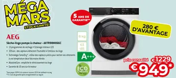 Offre: Sèche-linge pompe à chaleur - AXTR98MX66C