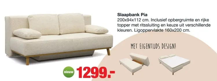 Aanbieding: Slaapbank Pia