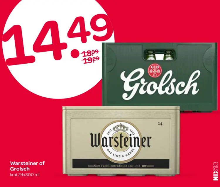 Aanbieding: Warsteiner of Grolsch