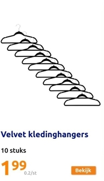 Aanbieding: Velvet kledinghangers
