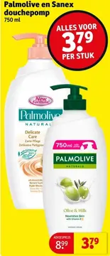 Aanbieding: Palmolive en Sanex douchepomp