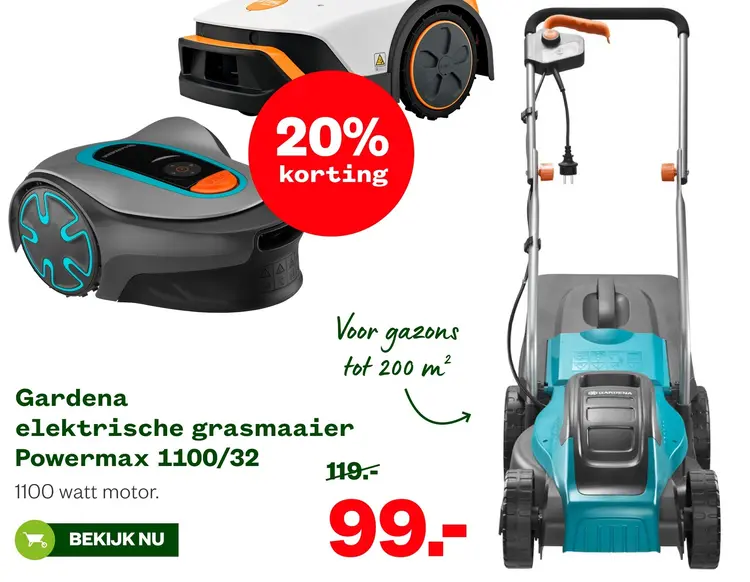 Aanbieding: Elektrische grasmaaier Powermax 1100/32