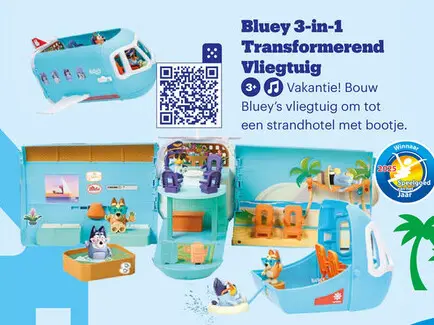 Aanbieding: Bluey 3-in-1 Transformerend Vliegtuig