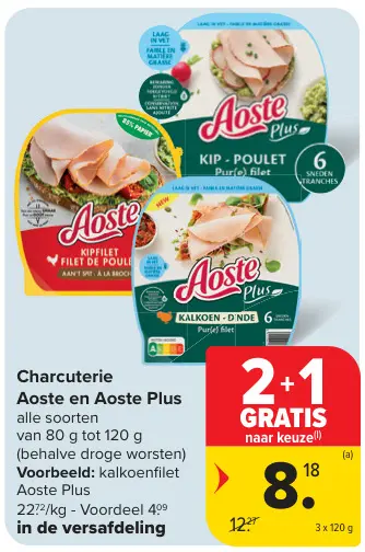 Promotie: Charcuterie Aoste en Aoste Plus