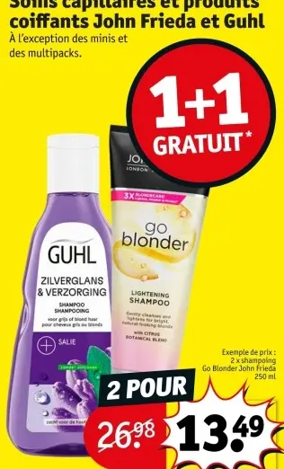 Offre: Shampoing Zilverglans & Verzorging / Go Blond