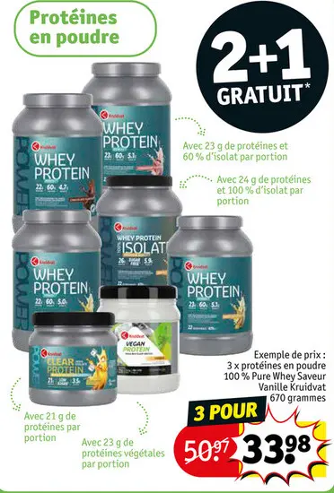 Offre: Protéines en poudre