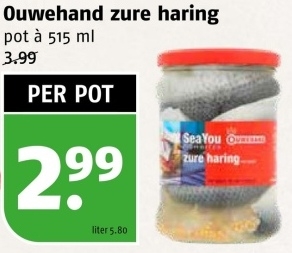 Aanbieding: Ouwehand zure haring