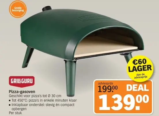 Aanbieding: Pizza-gasoven