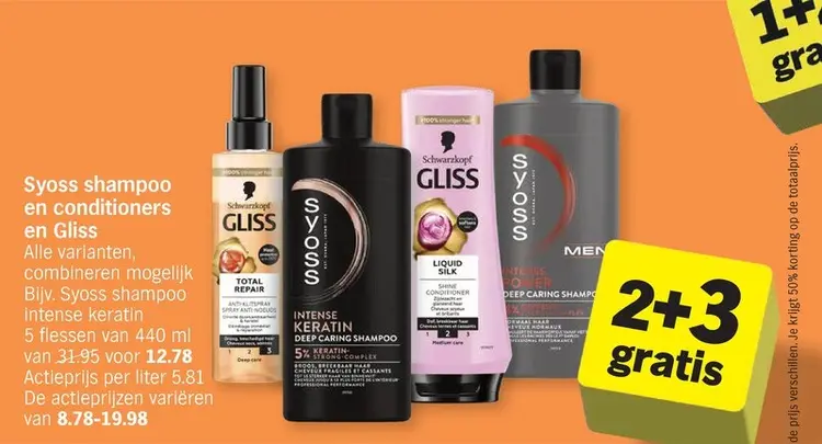 Promotie: Syoss shampoo en conditioners en Gliss