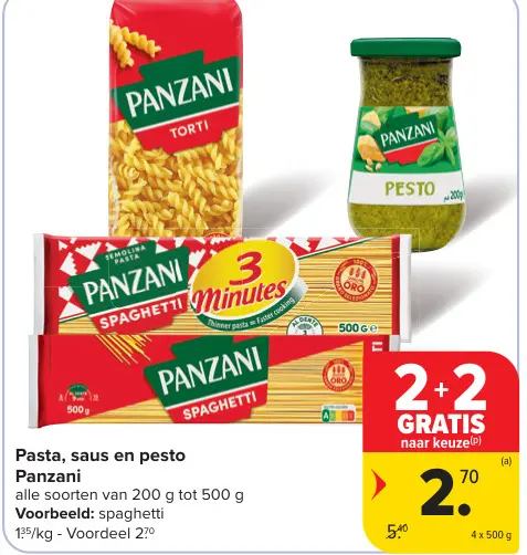Promotie: Pasta, saus en pesto