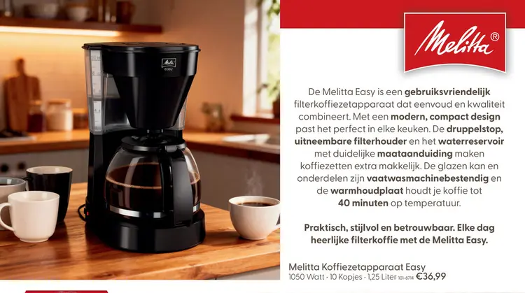 Aanbieding: Melitta Koffiezetter Zw 1023-02