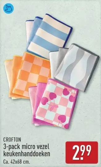 Aanbieding: 3-pack micro vezel keukenhanddoeken