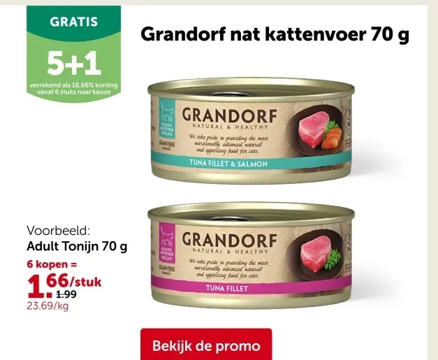 Promotie: Grandorf Nat Kattenvoer