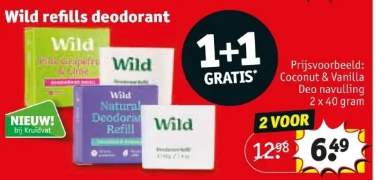 Aanbieding: Wild refills deodorant