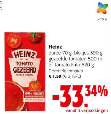 Aanbieding: Puree, blokjes, gezeefde tomaten of Tomato Frito