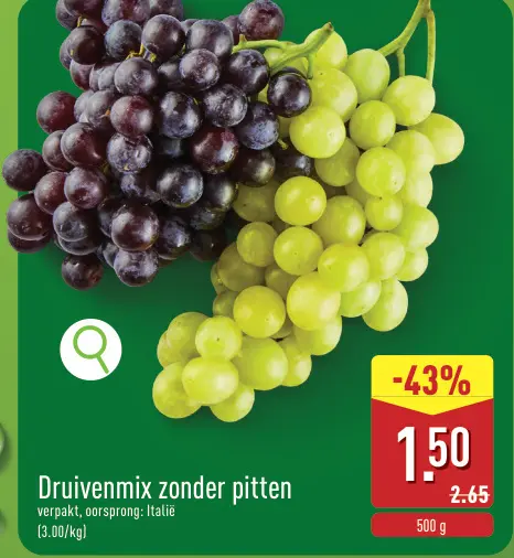 Promotie: Druivenmix zonder pitten