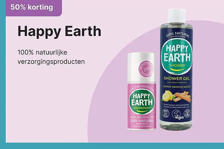 Aanbieding: Happy Earth Shower Gel and Deodorant