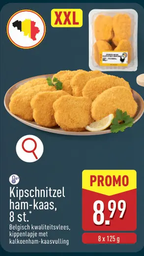 Promotie: Kipschnitzel ham-kaas