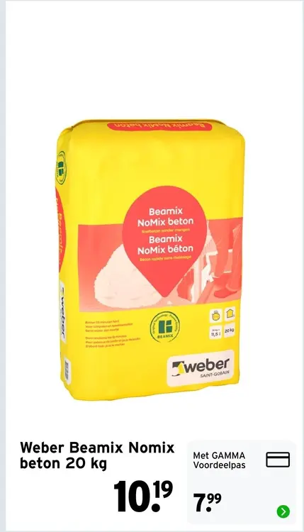 Aanbieding: Weber Beamix Nomix beton