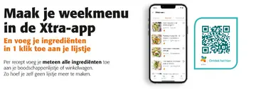 Aanbieding: Maak je weekmenu in de Xtra-app