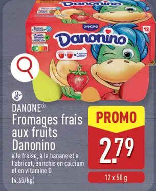Offre: Fromages frais aux fruits Danonino