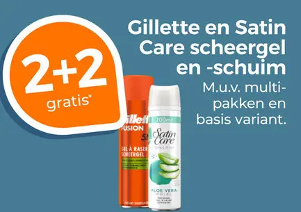 Aanbieding: Gillette en Satin Care scheergel en -schuim