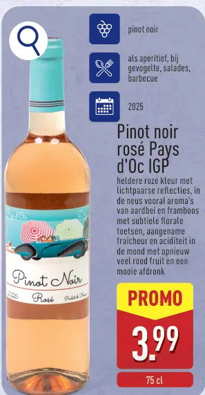 Promotie: Pinot noir rosé Pays d'Oc IGP