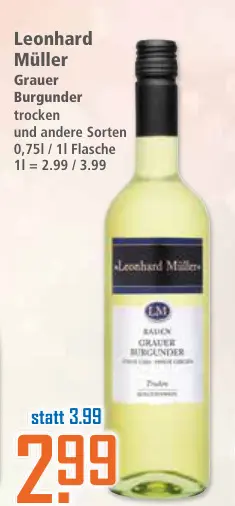 Aanbieding: Grauer Burgunder trocken