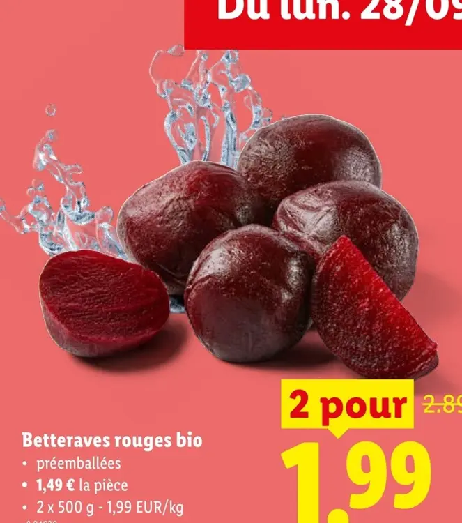 Offre: Betteraves rouges bio