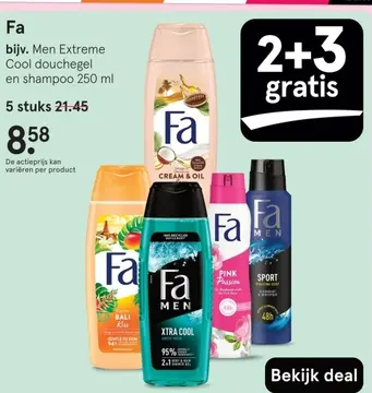 Aanbieding: Fa bijv. Men Extreme Cool douchegel en shampoo