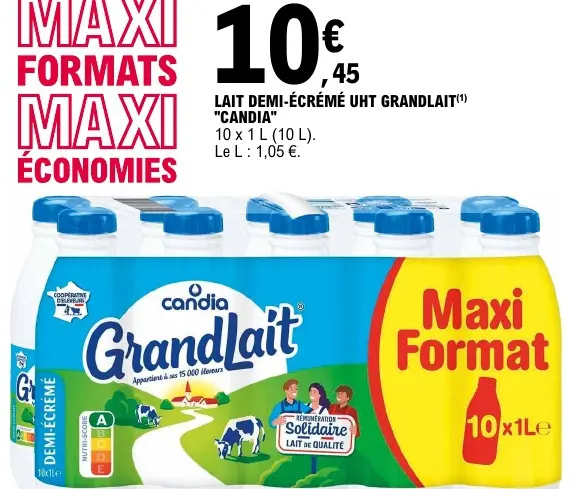 Promotie: Lait demi-écrémé uht GrandLait