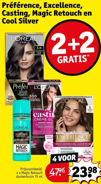 Promotie: Préférence, Excellence, Casting, Magic Retouch en Cool Silver