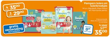 Aanbieding: Pampers luiers en luierbroekjes