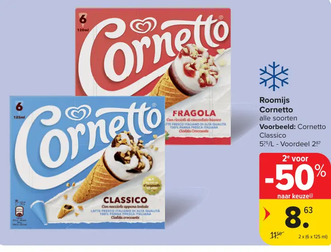 Promotie: Roomijs Cornetto