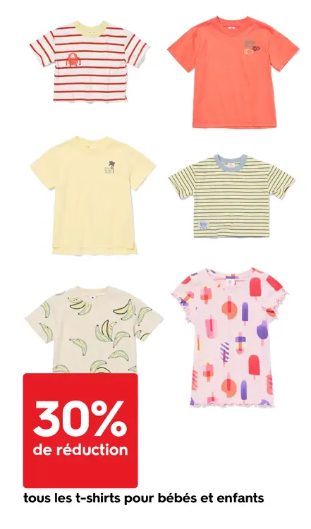 Offre: T-shirts pour bébés et enfants