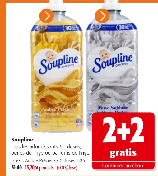 Offre: Adoucissants, perles de linge ou parfums de linge