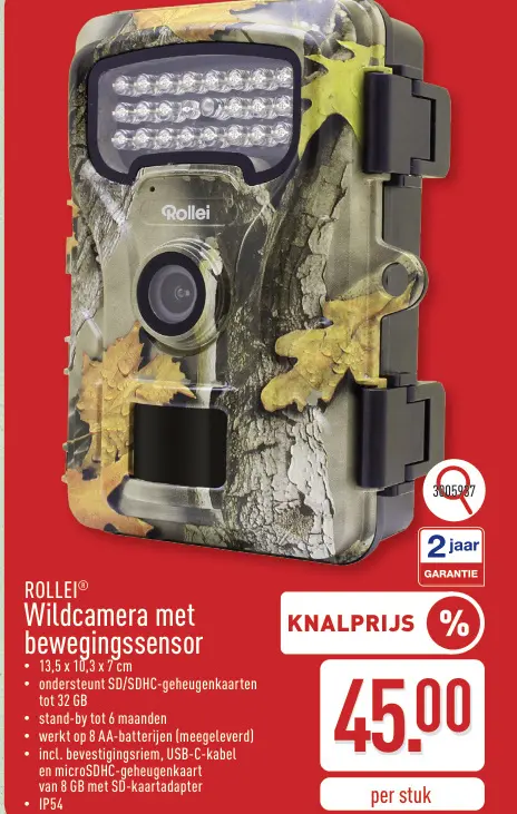 Promotie: Wildcamera met bewegingssensor