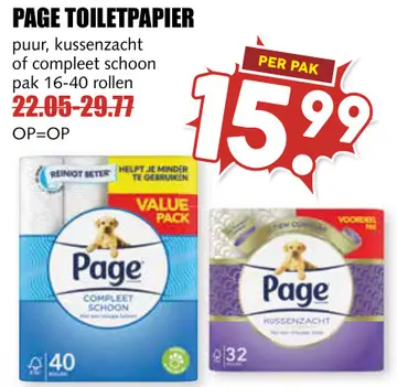 Aanbieding: PAGE TOILETPAPIER