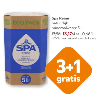 Promotie: Spa Reine mineraalwater