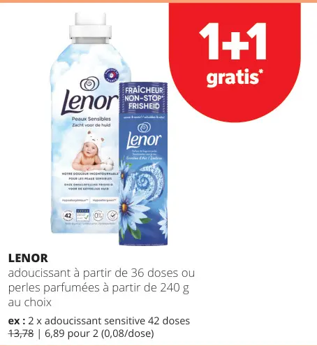 Offre: Adoucissant ou perles parfumées