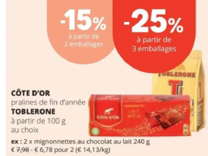 Offre: pralines de fin d'année