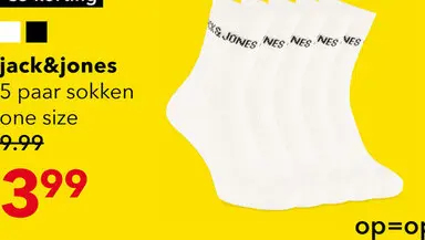 Aanbieding: 5 paar Jack & Jones heren sokken zwart