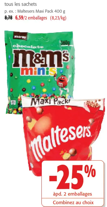 Offre: M&M's & Maltesers
