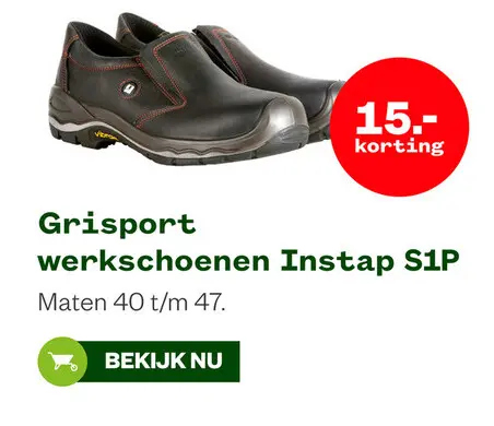 Aanbieding: Grisport werkschoenen Instap S1P