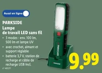 Offre: Lampe de travail LED sans fil