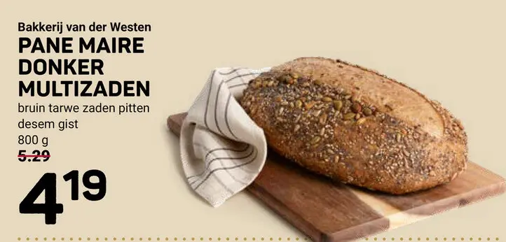 Aanbieding: Pane maire donker multizaden