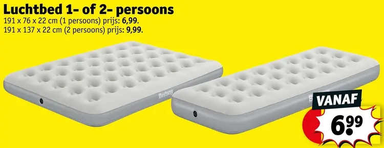 Aanbieding: Luchtbed 1- of 2- persoons