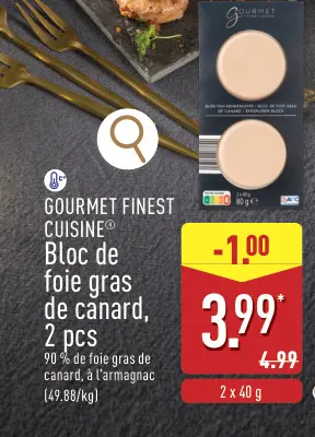 Offre: Bloc de foie gras de canard
