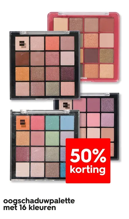 Aanbieding: Oogschaduwpalette met 16 kleuren
