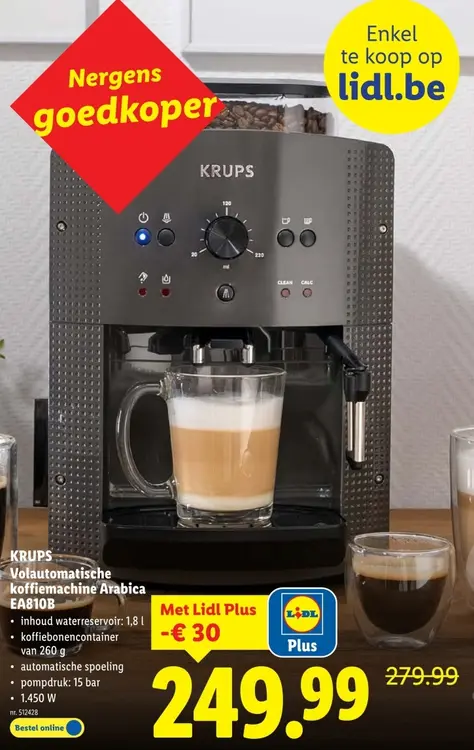 Promotie: Volautomatische koffiemachine Arabica EA810B